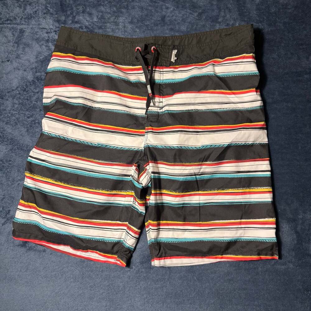 Mambo Australia Multicolor Striped Board Shorts with Mesh Lining